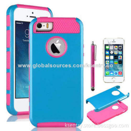 Factory Supply Best Selling 2-in-1 TPU+PC Soft Hard Case for iPhone